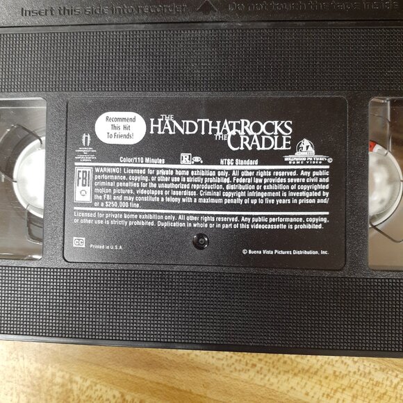 The Hand That Rocks the Cradle (VHS, 1992) Rebecca De Mornay Horror Thriller - Picture 6 of 6